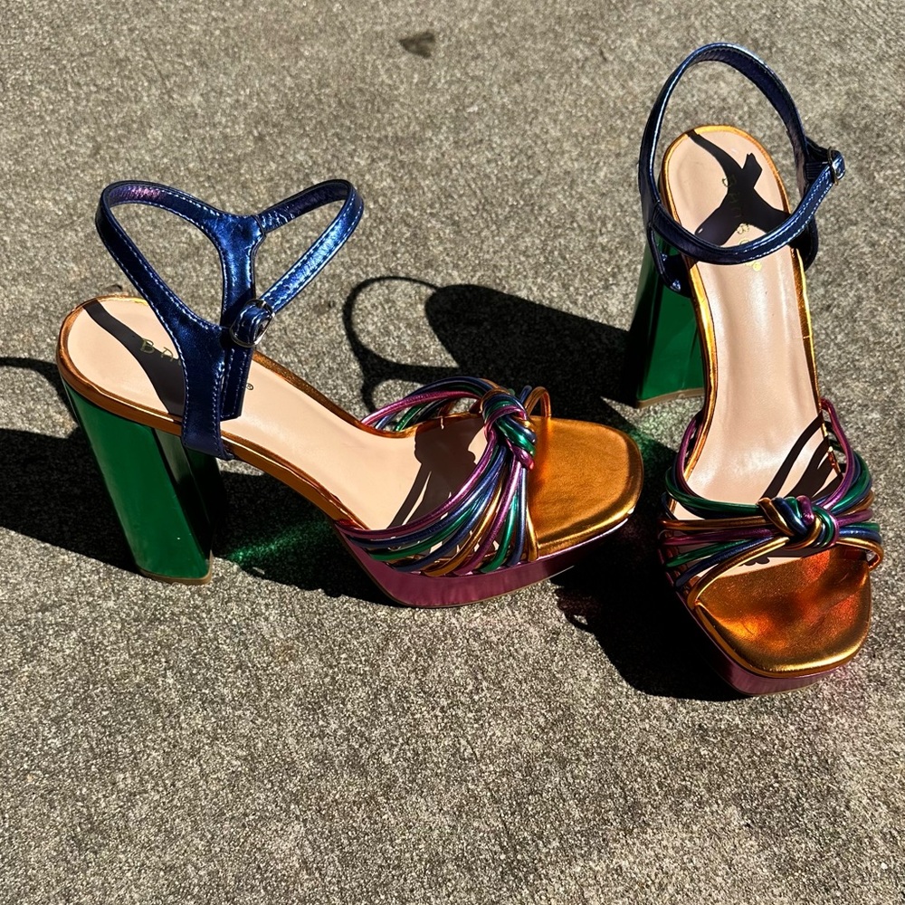 Colorful Strappy Heels